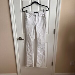 KanCan‎ White Denim Jeans High Rise Slim Bootcut Stretch Womens Size 7/27
